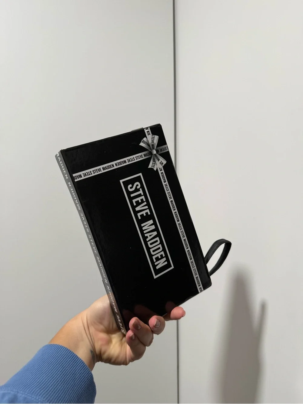 Steve Madden Black Wristlet with Gold Accent